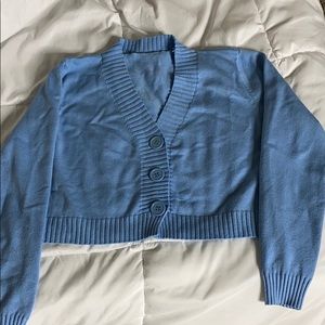 FASHION BLUE SWEATER TOP